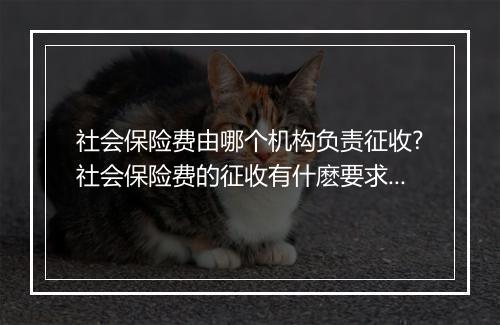 社会保险费由哪个机构负责征收?社会保险费的征收有什麽要求?