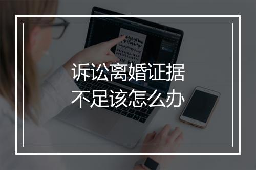 诉讼离婚证据不足该怎么办