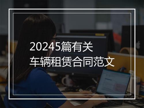 20245篇有关车辆租赁合同范文