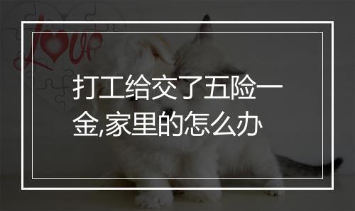 打工给交了五险一金,家里的怎么办