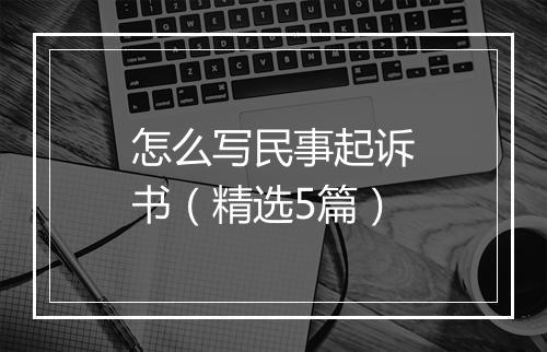 怎么写民事起诉书（精选5篇）