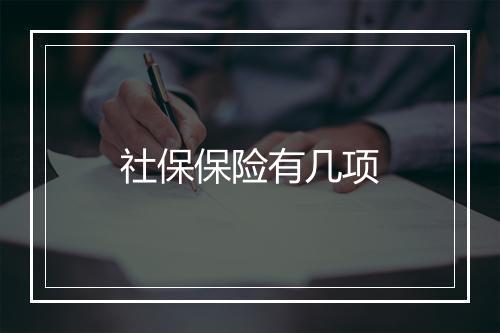 社保保险有几项