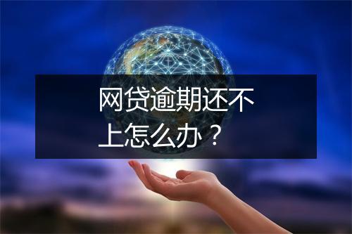 网贷逾期还不上怎么办？