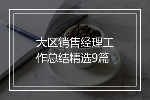 大区销售经理工作总结精选9篇