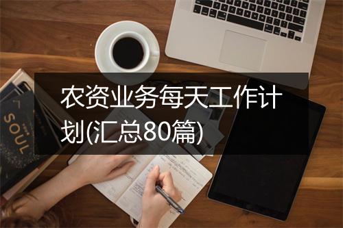农资业务每天工作计划(汇总80篇)