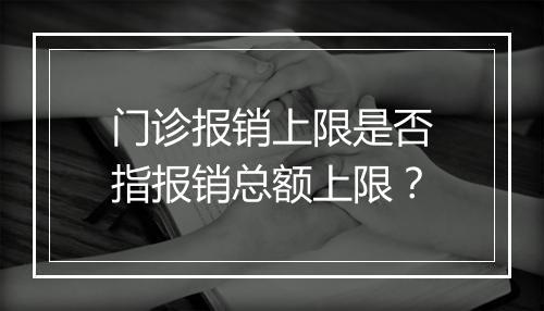 门诊报销上限是否指报销总额上限？