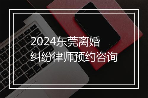 2024东莞离婚纠纷律师预约咨询