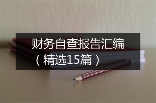财务自查报告汇编（精选15篇）