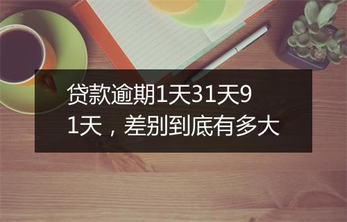 贷款逾期1天31天91天，差别到底有多大