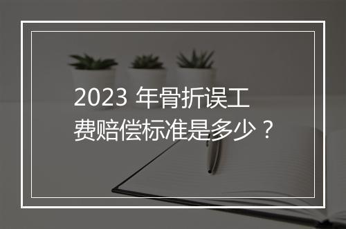 2023 年骨折误工费赔偿标准是多少？