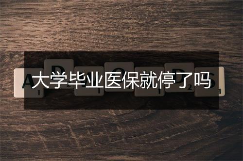 大学毕业医保就停了吗