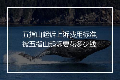 五指山起诉上诉费用标准,被五指山起诉要花多少钱