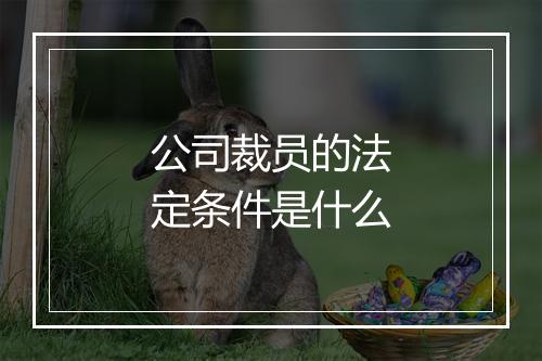 公司裁员的法定条件是什么
