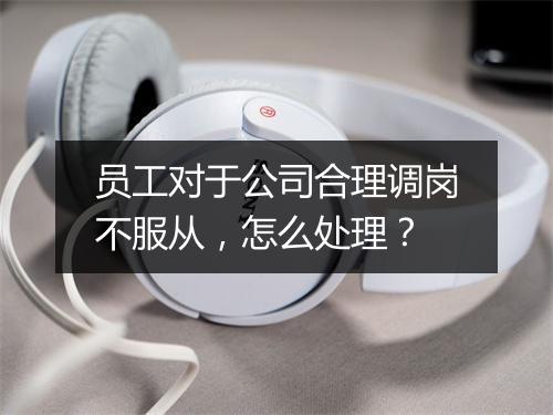 员工对于公司合理调岗不服从，怎么处理？