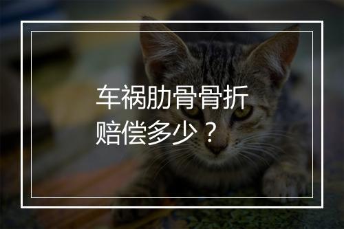 车祸肋骨骨折赔偿多少？
