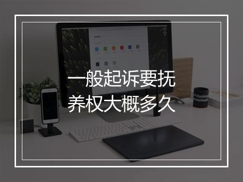 一般起诉要抚养权大概多久