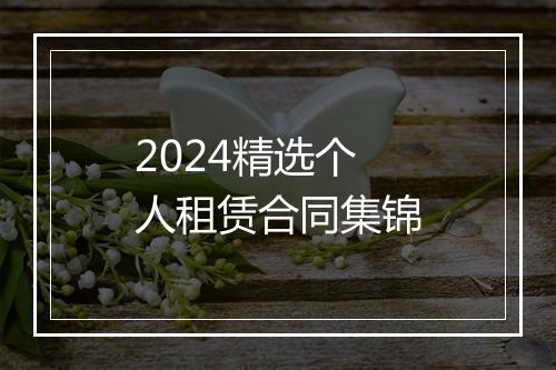 2024精选个人租赁合同集锦