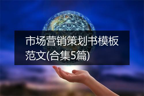 市场营销策划书模板范文(合集5篇)