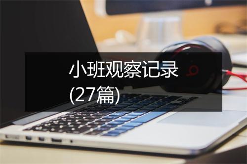 小班观察记录(27篇)