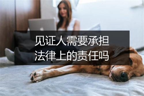 见证人需要承担法律上的责任吗