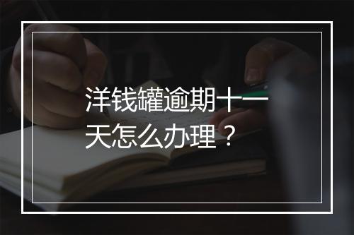 洋钱罐逾期十一天怎么办理？