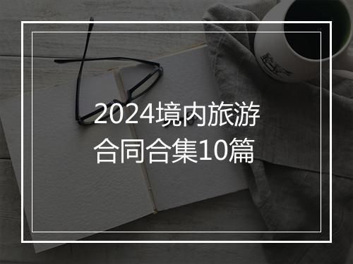 2024境内旅游合同合集10篇
