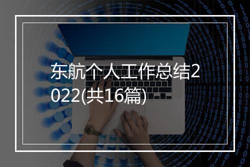 东航个人工作总结2022(共16篇)