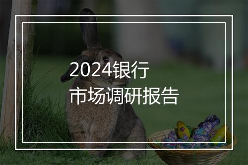 2024银行市场调研报告