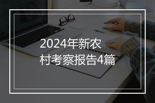 2024年新农村考察报告4篇