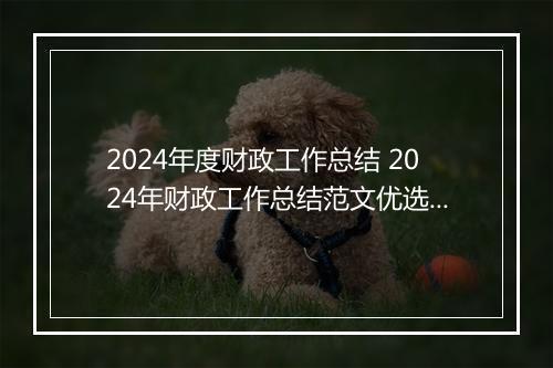 2024年度财政工作总结 2024年财政工作总结范文优选合集10篇