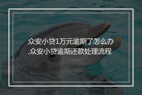 众安小贷1万元逾期了怎么办,众安小贷逾期还款处理流程