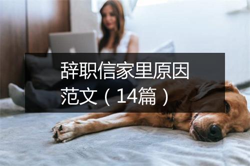 辞职信家里原因范文（14篇）