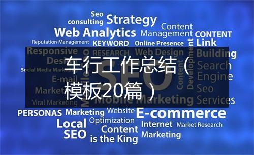 车行工作总结（模板20篇）