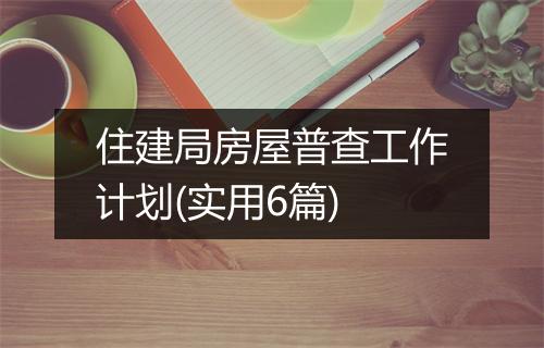 住建局房屋普查工作计划(实用6篇)