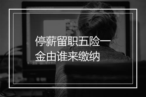 停薪留职五险一金由谁来缴纳
