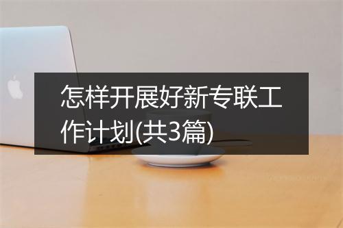 怎样开展好新专联工作计划(共3篇)
