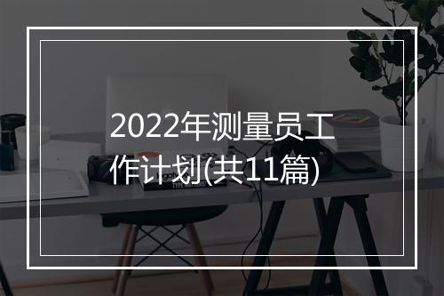 2022年测量员工作计划(共11篇)