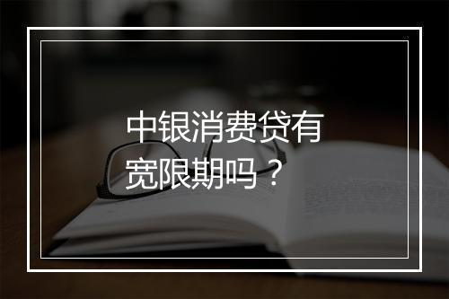 中银消费贷有宽限期吗？