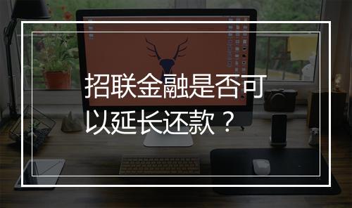 招联金融是否可以延长还款？