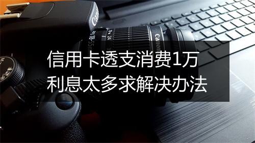 信用卡透支消费1万利息太多求解决办法