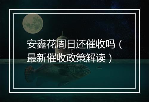 安鑫花周日还催收吗（最新催收政策解读）