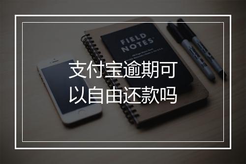 支付宝逾期可以自由还款吗