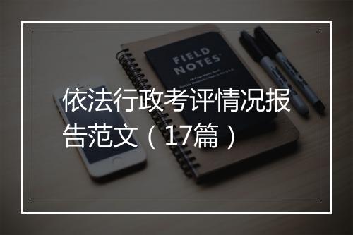 依法行政考评情况报告范文（17篇）