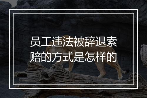员工违法被辞退索赔的方式是怎样的