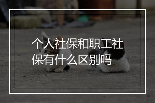 个人社保和职工社保有什么区别吗
