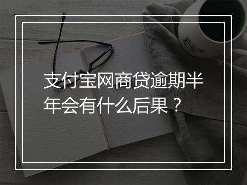 支付宝网商贷逾期半年会有什么后果？