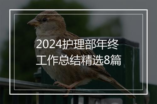 2024护理部年终工作总结精选8篇