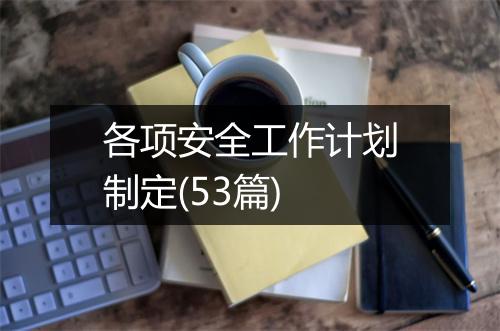 各项安全工作计划制定(53篇)