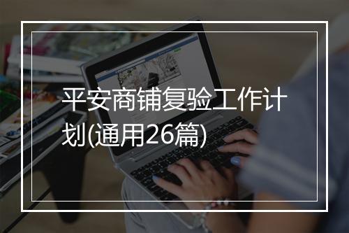 平安商铺复验工作计划(通用26篇)