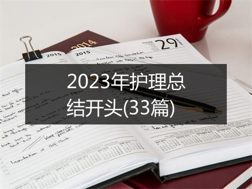 2023年护理总结开头(33篇)